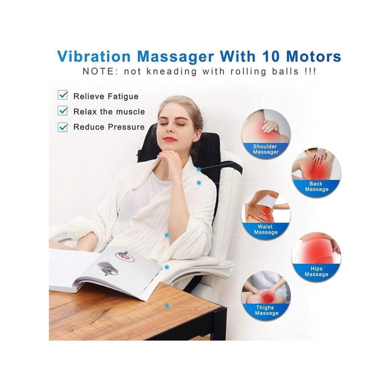 E-Verse Store 8Kinds Massage Seat Cushion Heated Back Neck Body Massager Chair For Home&Car