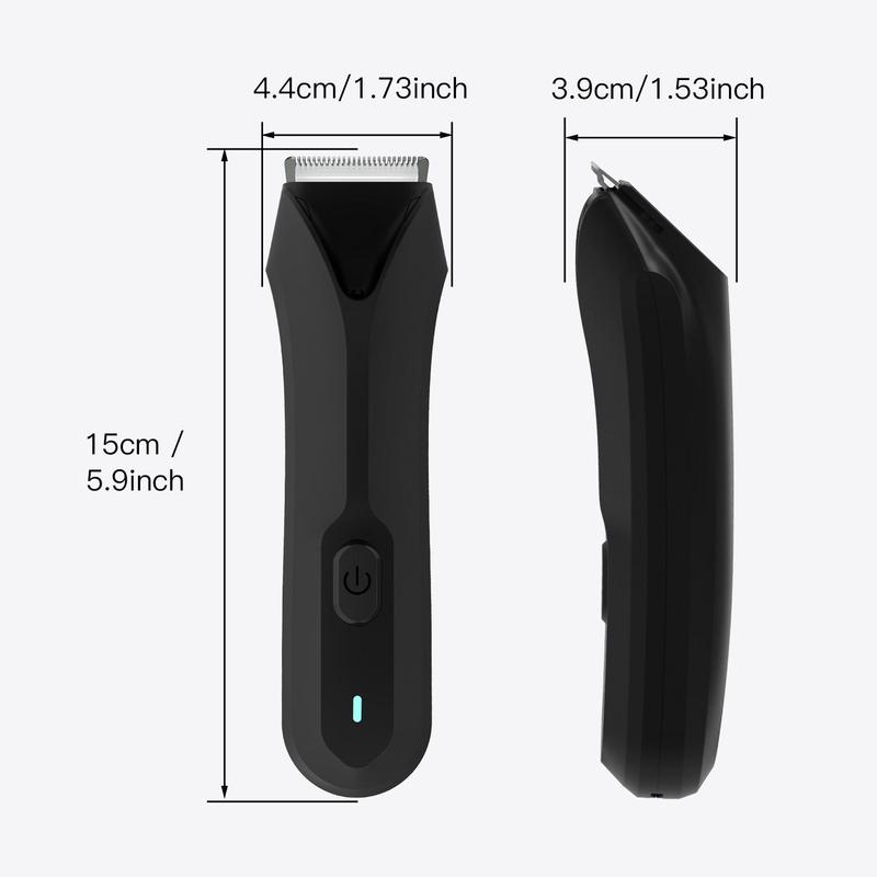 Electric Hair Trimmer for Men, 1 Set USB Rechargeable Waterproof Hair Clipper with Positioning Comb & Cleaning Brush & Charging Cable & Base, Men's Grooming Kit