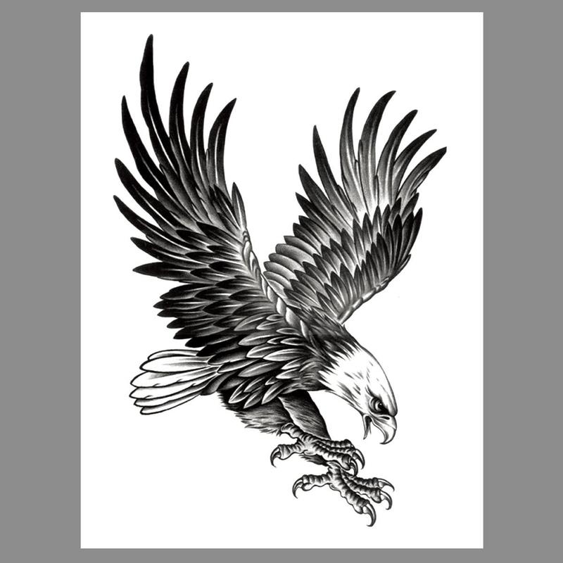 Eagle Pattern Temporary Tattoo Sticker, Creative Fake Tattoo Sticker, Body Art Decoration for Men & Women