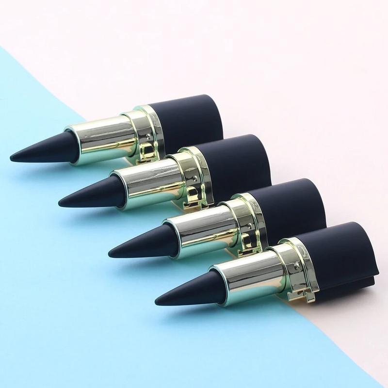 Black Eyeliner Pencil Waterproof Eye Enhancing Stick Solid Thick Gel Smooth 24 Hours Long Lasting Smoky Eye Liner Cosmetic Beaut Lipliner