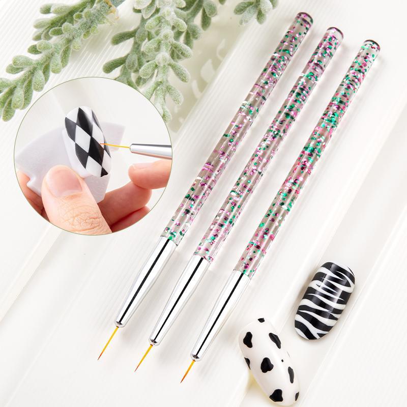 3pcs Nail Art Brush, Nail Art Design Painting Brush, Nail Art Drawing Brush, DIY Nail Art Design Tool, Nail Art Pen