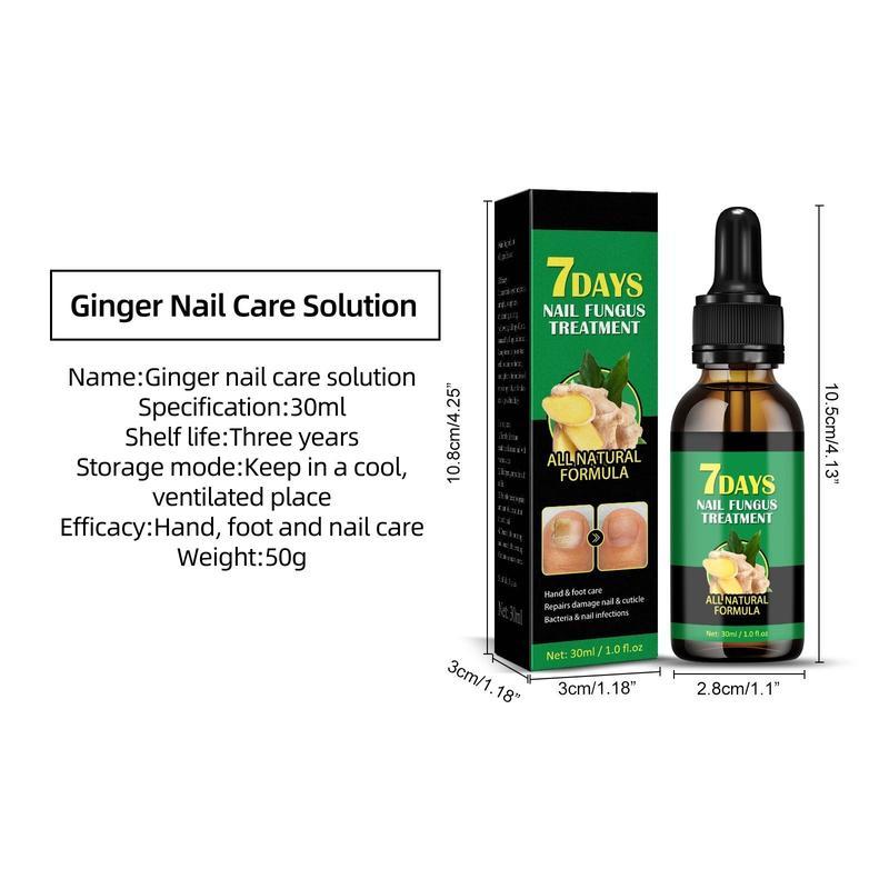 2-Pack Ginger Nail Treatment for Dry, Brittle Nails – Antibacterial Formula for Daily Hydration, Strengthening, and Protection – Nourishing Nail Care Serum for Healthy, Stronger Nails