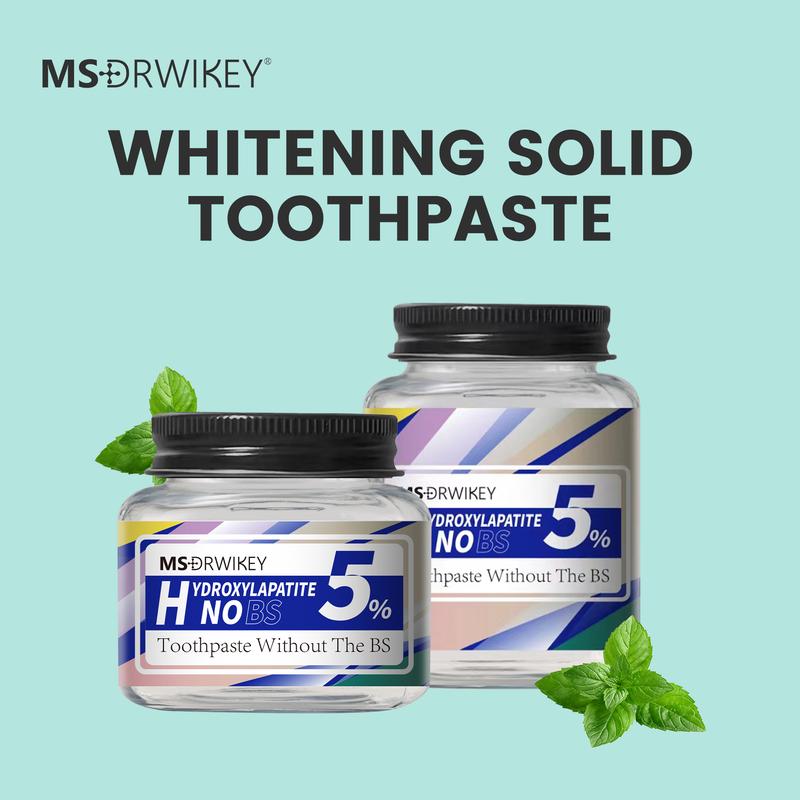 MSDRWIKEY Solid Toothpaste – Fluoride-Free, Eco-Friendly, Travel-Friendly, Long-Lasting Fresh Breath | Natural Oral Care