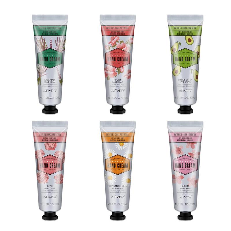 Moisturizing Hand Cream Set, 6 Counts set Refreshing & Non-greasy Hand Lotion for Dry Cracked Hands, Hand Care Product for Women & Men, Christmas Gift