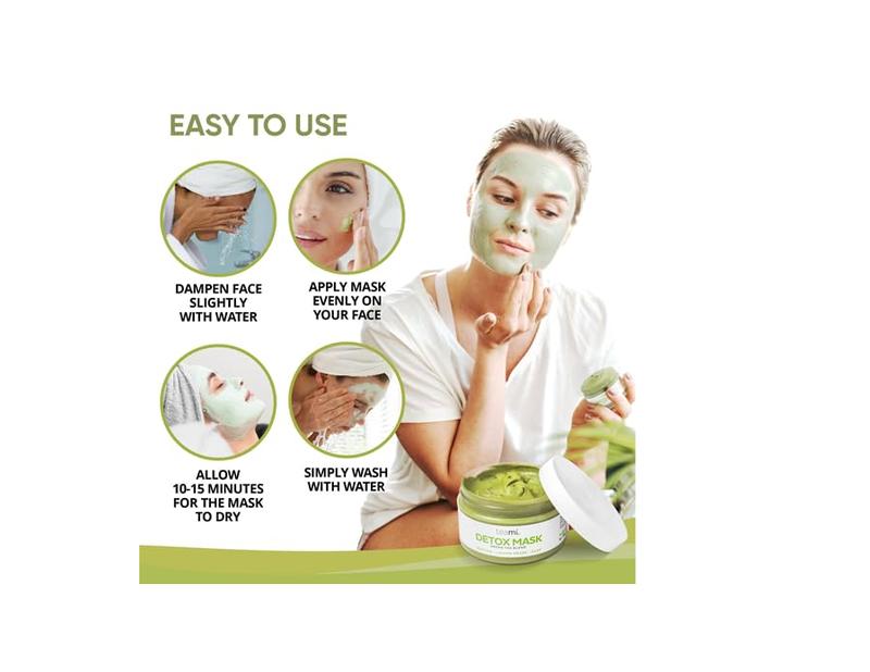 Teami Detox Face Mask for Hydraiting, Moisturizing & Purifying, Blackhead Remover Green Tea Deep Cleanse Mask reduces Acne & oil, Pore Minimizer Clay Mask for All Skin Types, Stick Mask Alternative