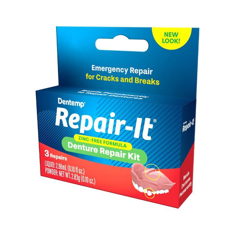 Dentemp Repair Kit - Repair-It Denture Repair Kit - Repairs Broken Dentures - Denture Repair to Mend Cracks & Replace Loose Teeth DIY