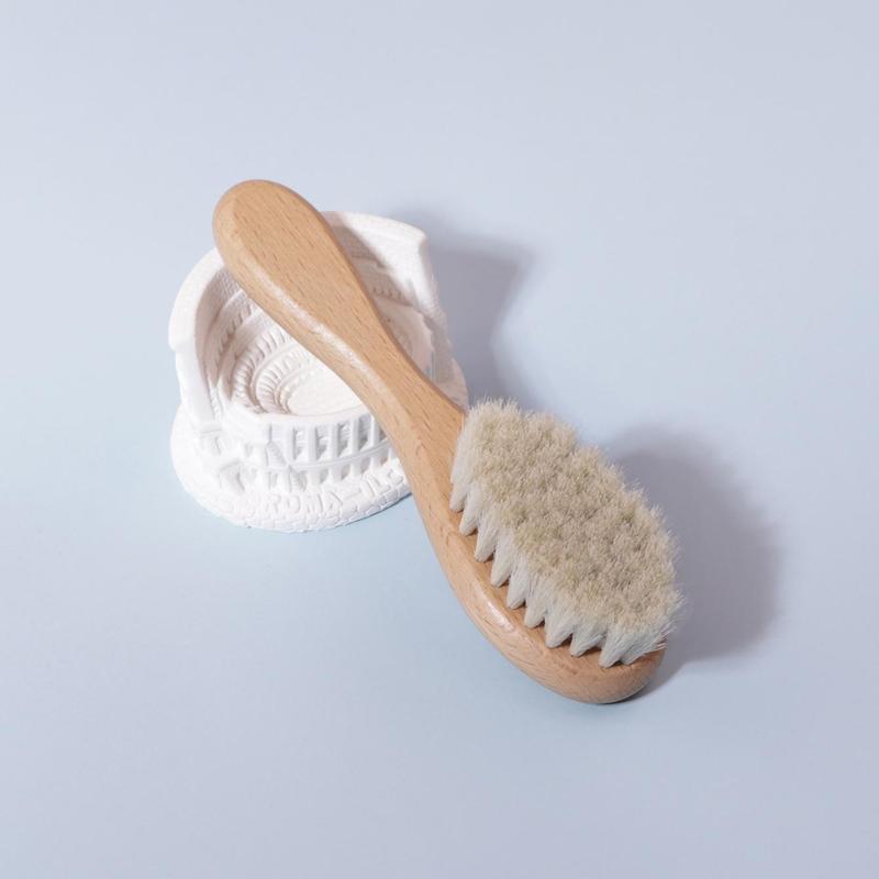 Wooden Handle Hair Brush (1 Count 2 Counts), Soft Bristles Neck Hair Comb, Hair Detangling & Styling Tool for Women & Men