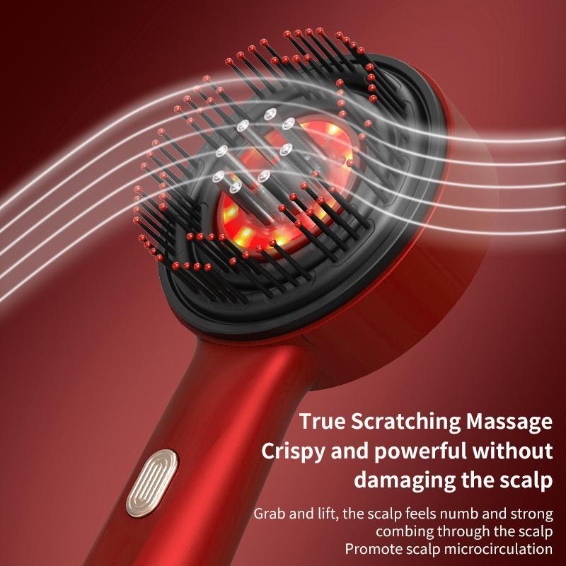 Hair Massage Comb With 3 Modes, 1 Count Red Light Hair Care Comb, Head Essence Liquid Introduction Applicator, Christmas Gift