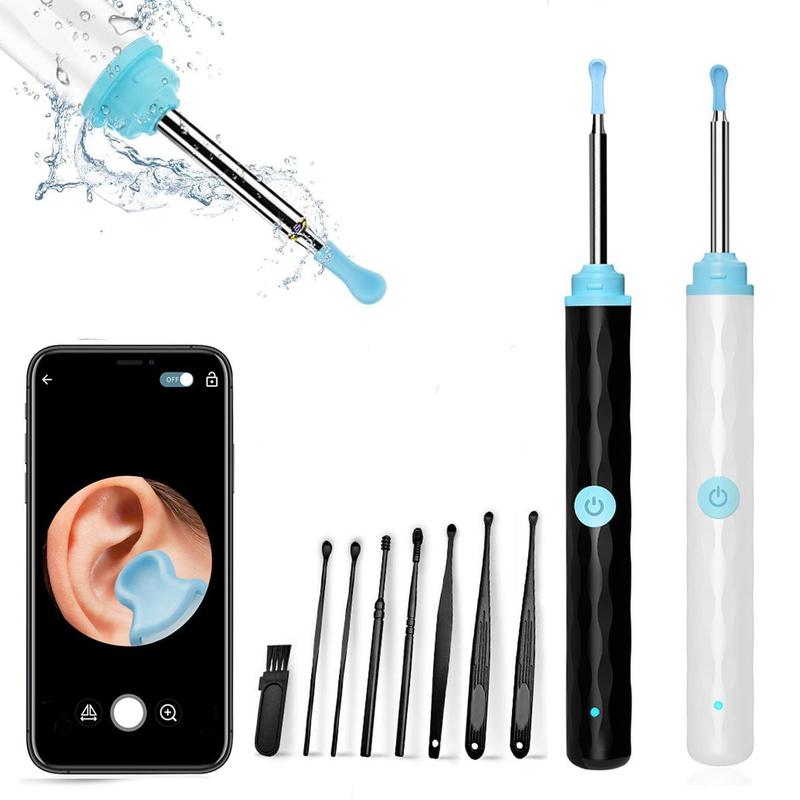 Ear Wax Removal Tool, Ear Cleaner with 1296P HD Camera, Ear Wax Cleaner with Ear Spoon & Brush Set, Ear Wax Removal Tool with Camera for iOS and Android