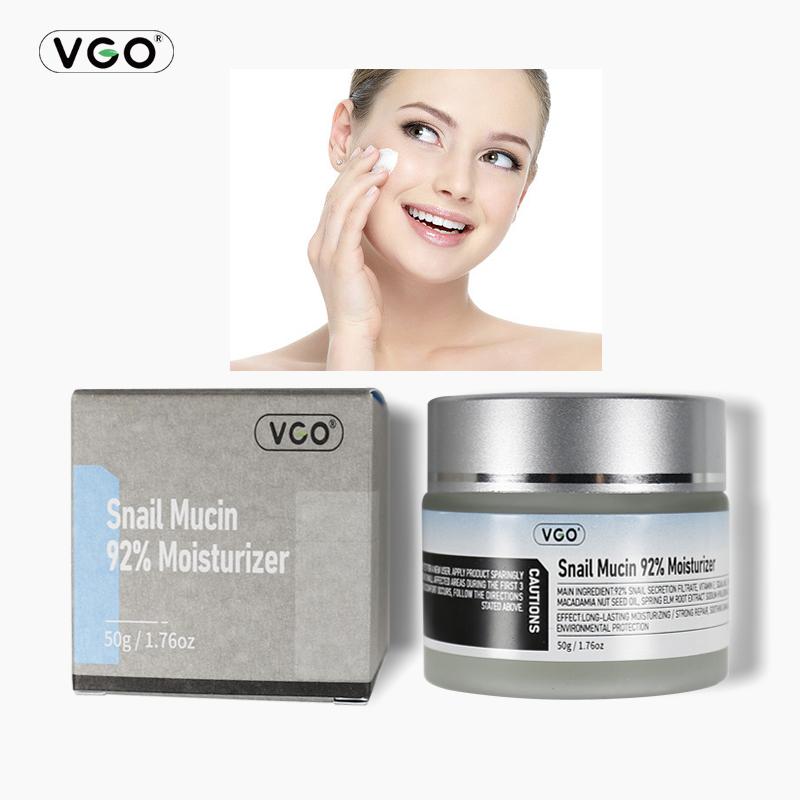 VGO Skin Care Set, with Snail Mucin 92% Moisturizer 1.76 Oz & Vitamin C Serum 1.01Oz vgo essence