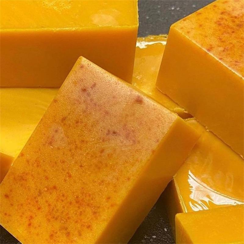 Lemon Turmeric & Kojic Acid Soap Bar, Face &Body Wash, Dark Spot Reducer, Daily SkinCleanser Sets for Acne-prone Skin, MoisturizingGentle Kojic Acid Soap Bar Set with Soap SaverBags, Halloween, Fall