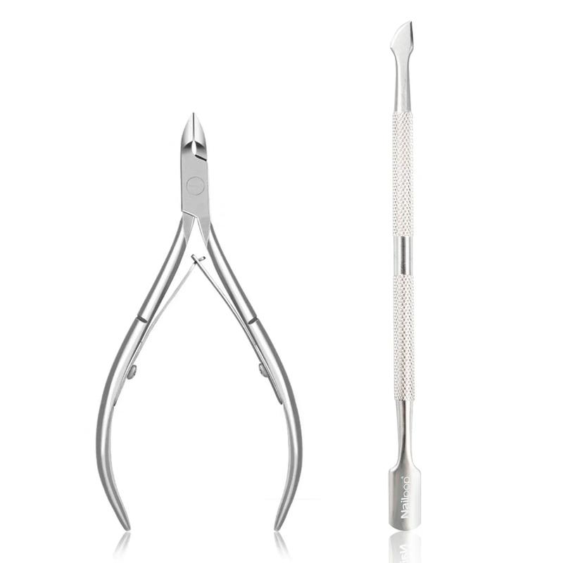 Nailpop Professional Stainless Steel Nail Cutter Scissor Nippers Function Cuticle Pusher Remover Manicure Nail Art Care Tool Kit pedicure tool