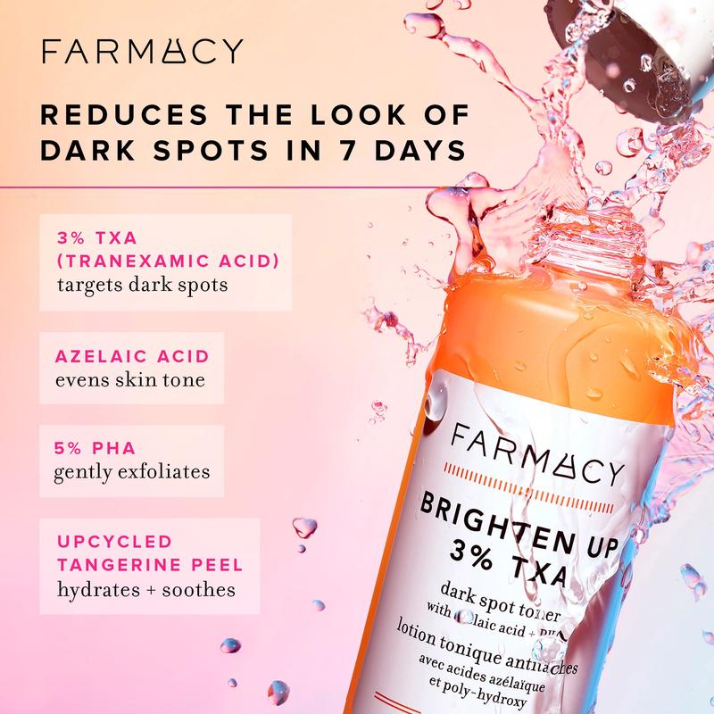 Farmacy 3% TXA Brightening Toner for Face - Powerful Dark Spot Corrector & Face Toner with Azelaic Acid & PHA - 120 ml