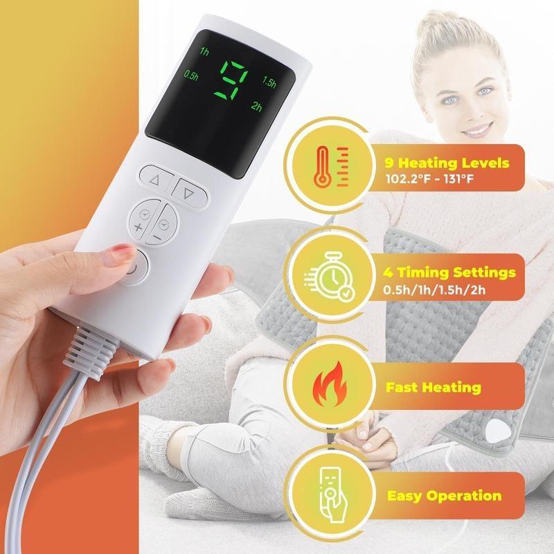 Electric Waist Warmer Heating Pad, 9 Heat Level Timer Warm Body Warming Massager, Multi-use Massager for Home Office Use