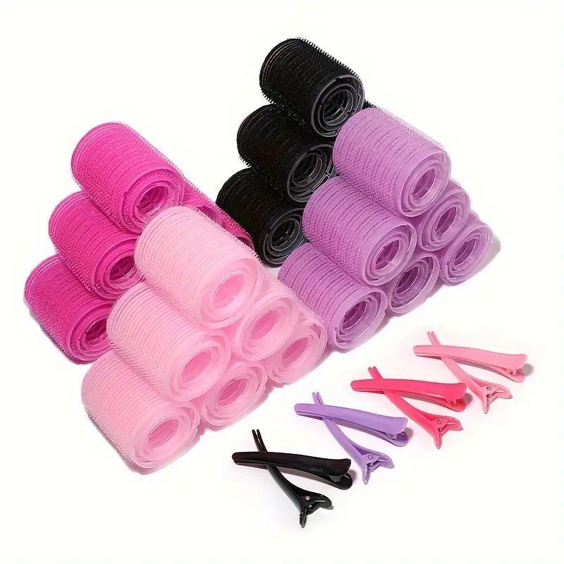 Self Grip Hair Roller Set, 30pcs set Heatless Hair Curler with Hair Clips for Women, Hair Styling Tools, Curly Hair Detangling Products