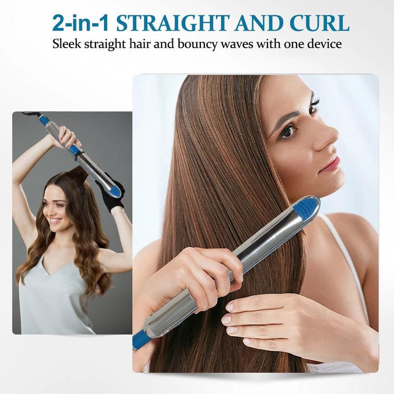 2 in 1 Curling Hair Iron, Curlers & Straighteners Machine, Flat Iron for Home & Salon Use, Professional Hair Styling Tool for Women & Girls