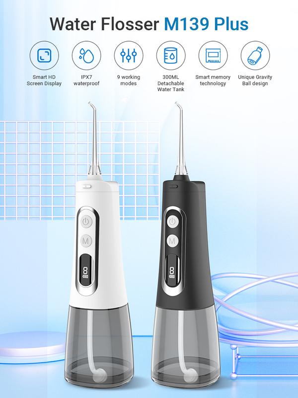 Christmas USB Rechargeable Water Flosser,1 Box Water Flosser with 5 Cleaning Modes, Electric Teeth Cleaner, Oral Cleaning Tool, Portable Oral lrrigator for Home & Travel, Halloween, Christmas, Fall Gift,Winter Gift, Gender Neutral Hygiene Products 2024