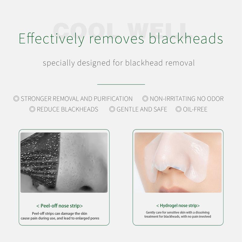 CoolWell Blackhead Nose Pore Patches, Deep Cleansing Oil Control Nasal Mask, Skin-Clearing all Skin Types New Skin-Friendly Technology Skincare nosestrips