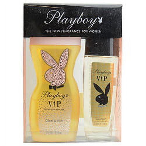 Playboy VIP by Coty, 2 Piece Gift Set for Women Body Care Flower Fragrance Vanilla Comfort Cosmetics Scented