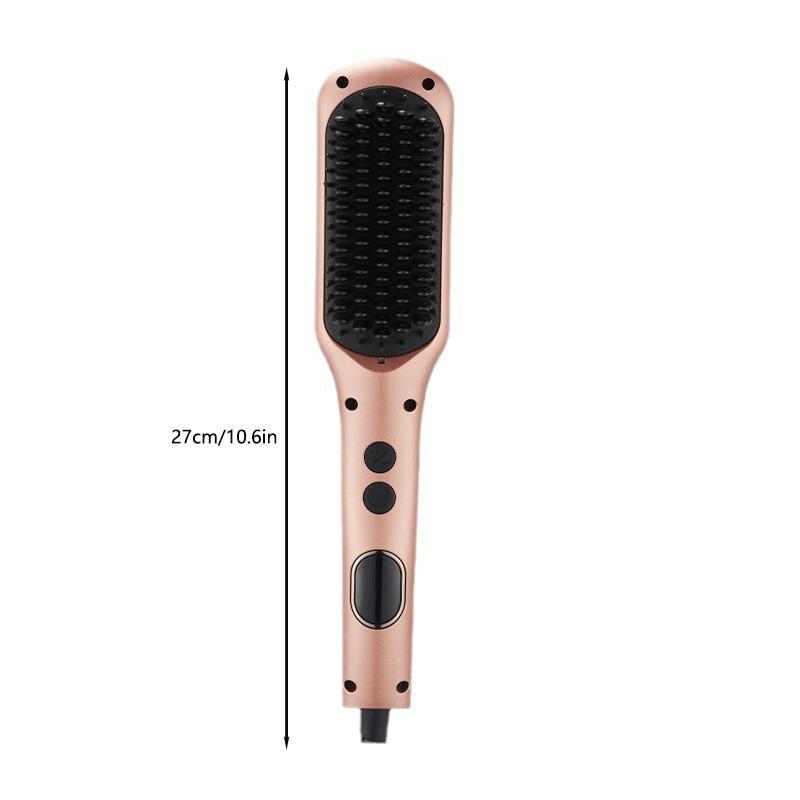 Hair Straightener Brush, LED Display Ceramic Hot Comb Hair Brush Straightener, Professional Hair Styling Tool for Women & Girls