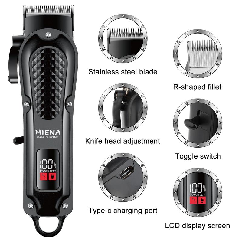 Hair Clipper, 1 Box Retro Oil Head Carving Digital USB Professional Hair Clipper, Electric Push Clipper, Hair Trimmer for Men