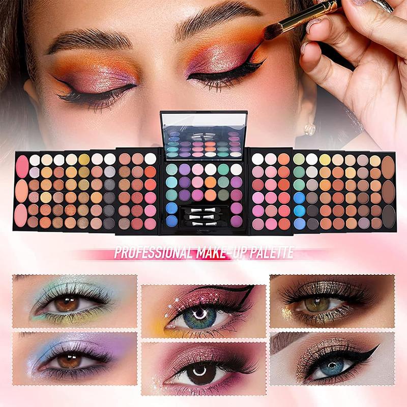 M 148 Colors Makeup Pallet,Professional Makeup Kit for Women Full Kit,All in One Makeup Sets for Women&Beginner,include Eyeshadow,Lipstick,Eyeliner,Concealer,makeup brush(045 Set-Black)