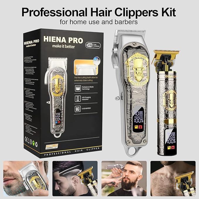 Electric Hair Clipper Set, 1 Set Neon Clipper Hair Trimmers with 12 Guide Combs, 2 Brushes, 2 Data Cable, 1 Comb, Storage Bag, Hair Clipper Trimmer Neon Clipper, Hair Styling Tools saber2 clipper Comfort