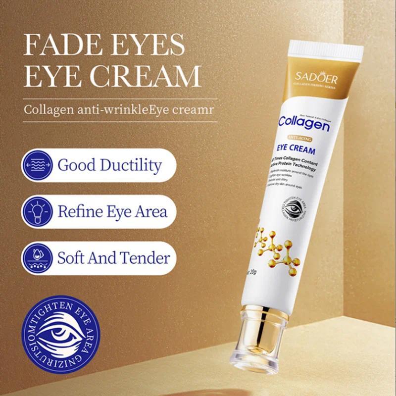 Instant Eye Bag Removal Cream Removal Wrinkles Firming Skin Collagen Fade Fine Lines Brighten Dark Circle Anti Puffiness