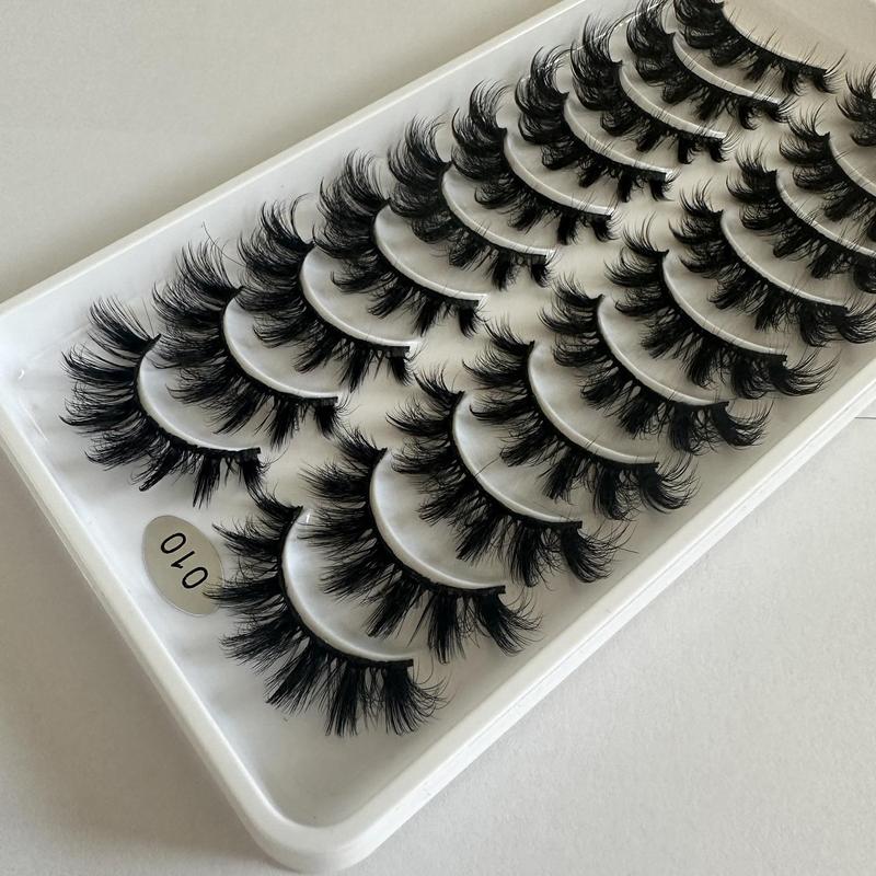 Fluffy False Eyelashes, Fluffy Curly Thick Faux Cluster Lashes, Eye Makeup Product For Women, Christmas Gift