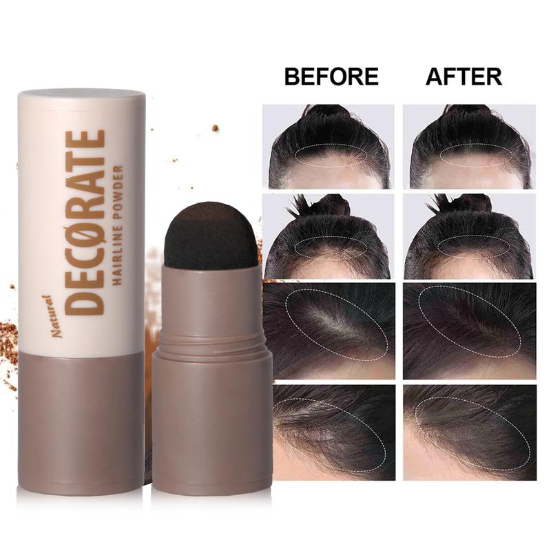 Beard  Hair  Eyebrow Powder Waterproof Hairline Powder Easy To Carry, Natural Black And Brown Eyebrow Contour Stick For Root Edge Shadow Filling dose of colors multi-use shimmer stick icy