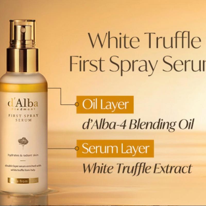 D’Alba Italian White Truffle First Spray Serum + Purple Tone up Sunscreen Skincare Vegan