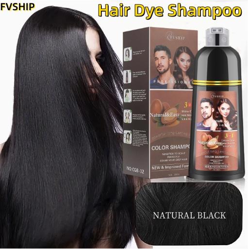 FVSHIP Hair Dye Shampoo 3 In 1 Herbal Ingredients 99% Coverage Of White Hair, Hair Care, Hair Dye, Stain, Suitable For Men And Women, Lasting Coverage. Hair Care Plants The Perfect Holiday Gift For Halloween, Mother's Day And Christmas