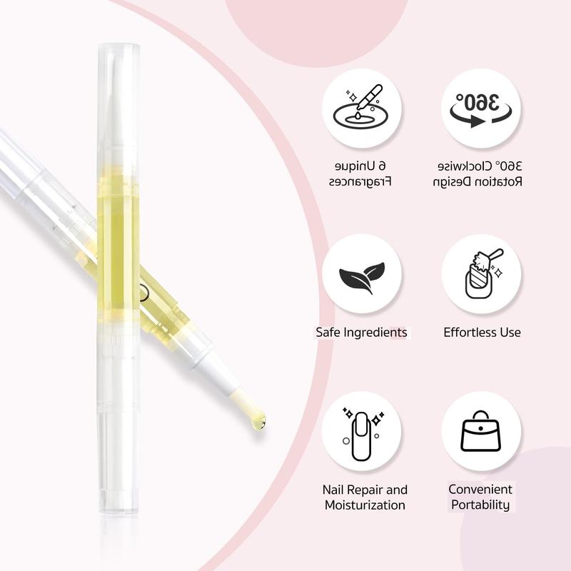 Cuticle Oil Pen Set with Vitamin E for Nourished and Revitalized Nails Professional Nail Growth Treatment & Repair Nail Care Kit Nail Art By Walstore