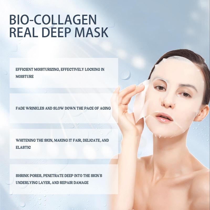 Collagen Facial Mask, 5 Counts set Moisturizing Facial Mask, Hydrating Facial Skin Care Mask, Face Mask for Women & Men