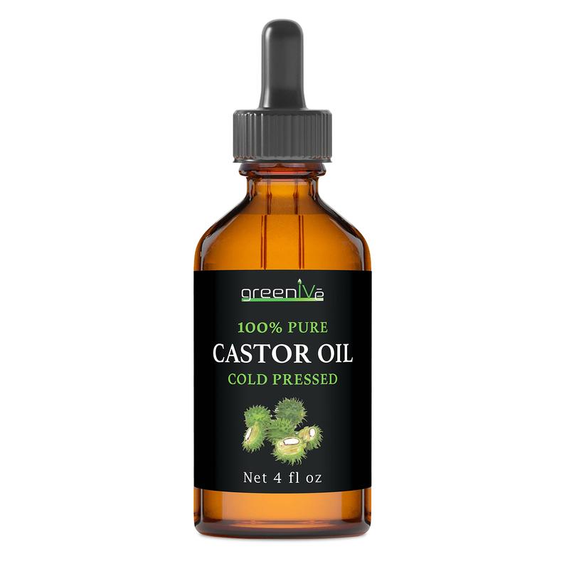 GreenIVe - 100% Pure Castor Oil - Cold Pressed - Hexane Free - Exclusively on  (4 Fl Oz (Pack of 1))