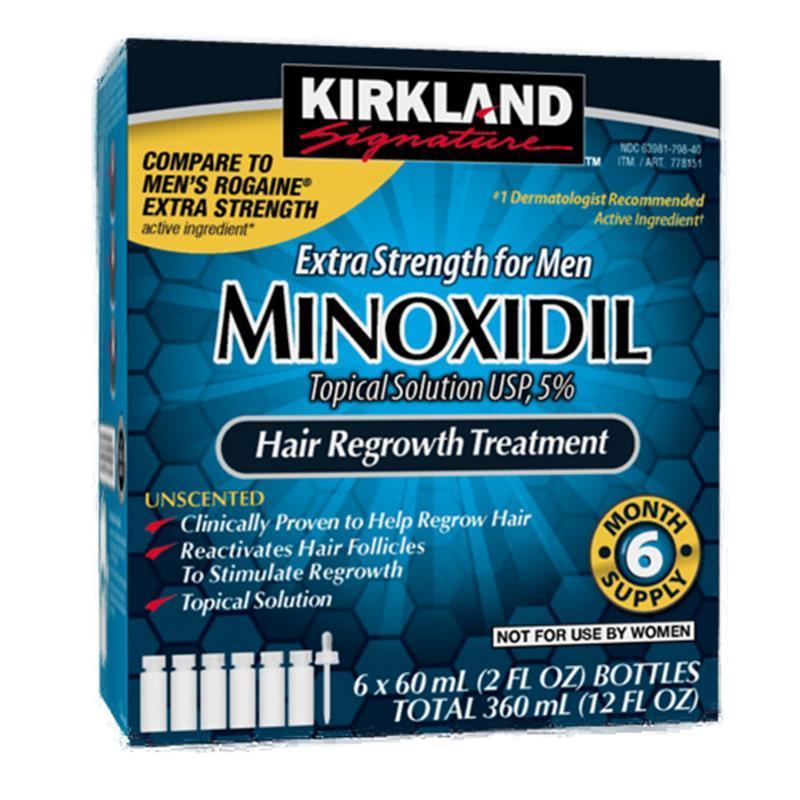 Kirkland Minoxidil 5% Extra Strength 1, 6, 12 Months Supply Men Hair Regrowth Hair Care Pack Blend Comfort