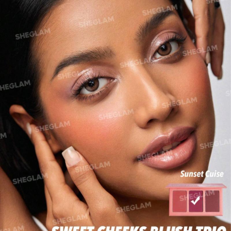 SHEGLAM Sweet Cheeks Blush Trio-Sunset Cruise 3-Color Powder Blush Palette