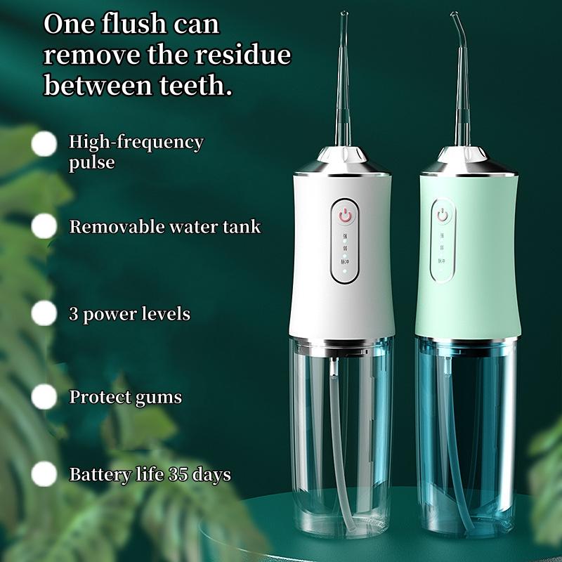 Electric Water Flosser for Teeth, 4 Multifunctional Nozzles, Rechargeable, Perfect for Home Use & Travel