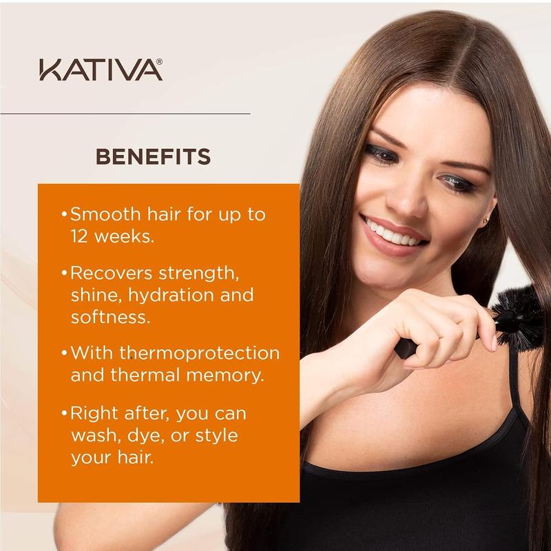 Kativa Brazilian Straightening Kit - 12 Weeks Straighter Hair, with Argan Oil & Shea Butter Haircare