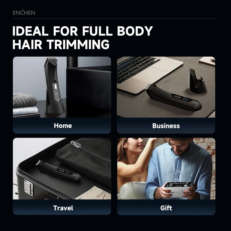 ENCHEN Beard Hair Trimmer for Men, All-in-One Mens Grooming Kit with Trimmer for Beard, Nose, face, Cordless Hair Clippers Electric Razor,  Replaceable Ceramic Blade Heads, Thanksgiving Christmas Gift Set