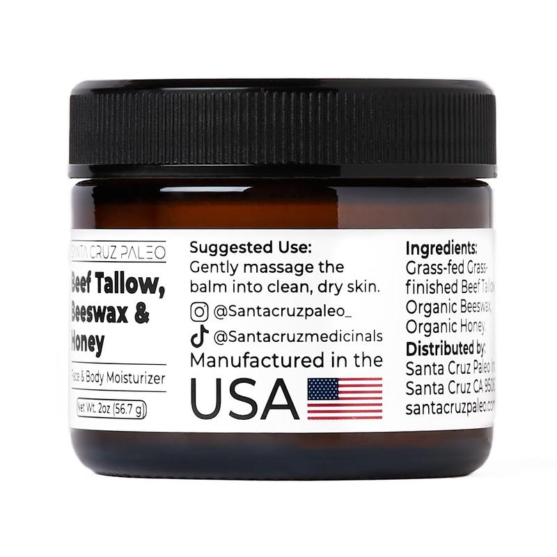 Beef Tallow Beeswax and Honey Face Moisturizer for Acne(new packaging)