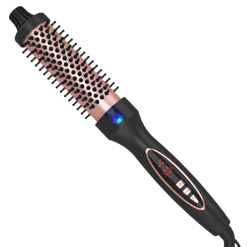 2024 New Upgrade 1.25 Inch Thermal Brush Create Loose & Volume Curls Digital Display 9 Heat Settings Tourmaline Ionic Hair Curler 1 1 4 Inch Curling Iron Straightener Dual Voltage for Traveling