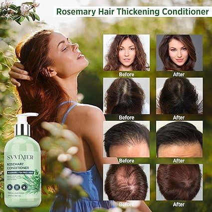 Rosemary Hair Growth Conditioner: Thickening Moisturizing Product with Biotin for Women Men - for Damaged Dry Thinning Hair 11.8 fl.oz Haircare Shampoo Blonde Luxury Mint Radiant Comfort Cleanser Cleansing Hydrate Moisturizer Moisture Hydrating Nourishing