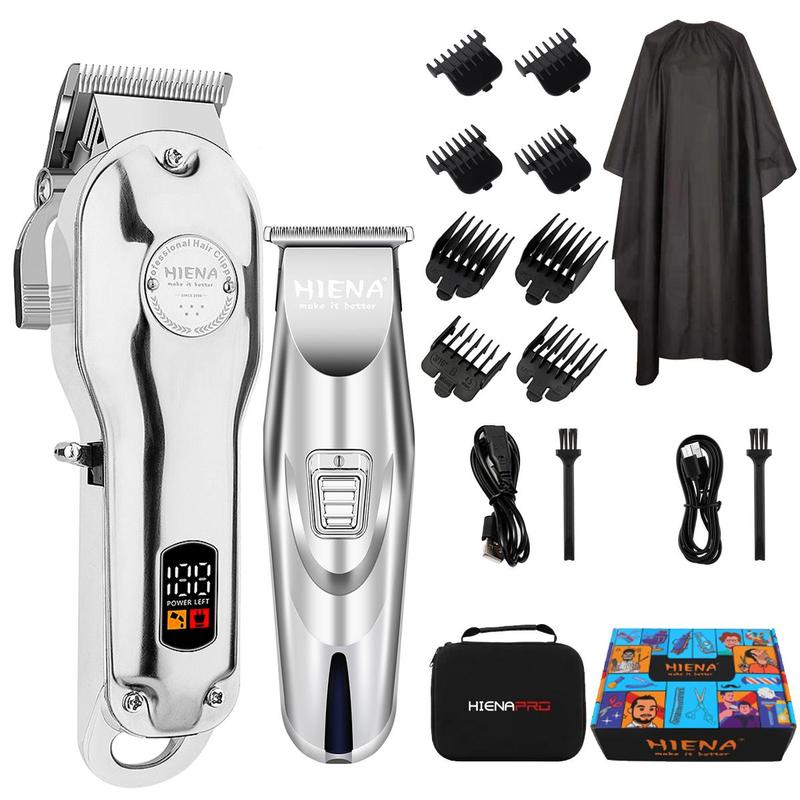 Cordless Hair Clipper Set, 1 Set Rechargeable Hair Trimmer & Beard Shaver & Accessories, Professional Hair Grooming Tools for Men