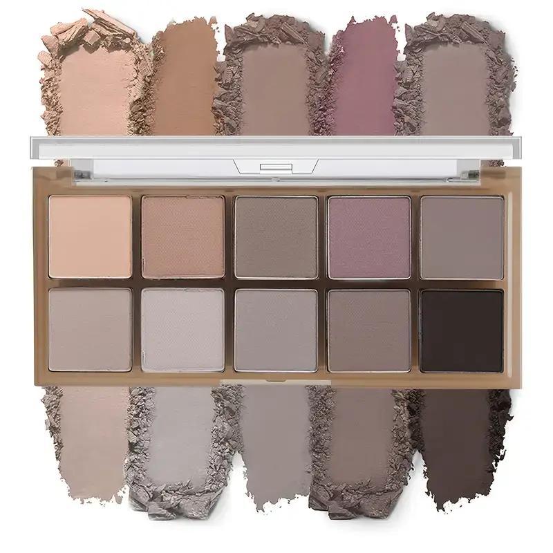 10 Color Eyeshadow Palette, Long Lasting Shimmering Eye Shadow Makeup Palette, High Pigmented Blendable Eyeshadow Powder for All Styles and Occasions