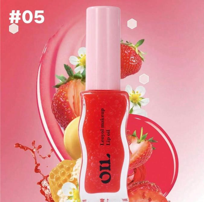 Leoyol Fruit Honey Essence Lip Oil Lasting Moisturizing Lightens Lip Lines Lip Gloss Transparent Pearlescent Lip Glaze