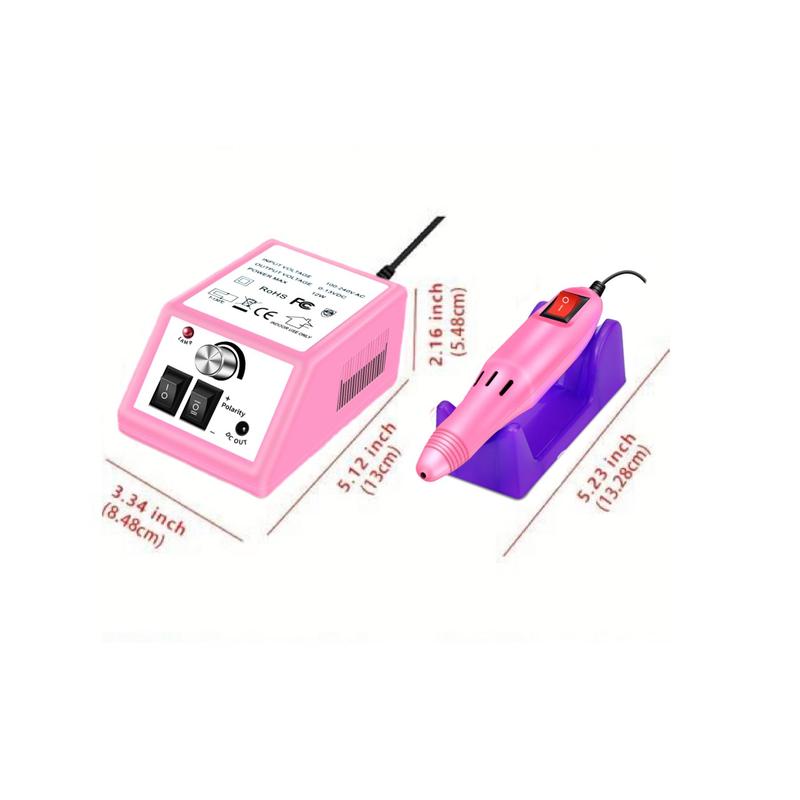 Portable Electric Nail Drill, 1 Set Nail Polishing Machine with 150pcs Sand Rings, Variable Speed Electric Nail File Tool, DIY Nail Art Tool for Summer Gifts, Back To School, Nail Art Equipement