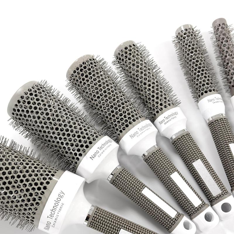 Round Hair Brush, Heatless Hair Styling Comb with Flexible Nylon Bristles, Professional Hair Styling Tool for Women & Girls