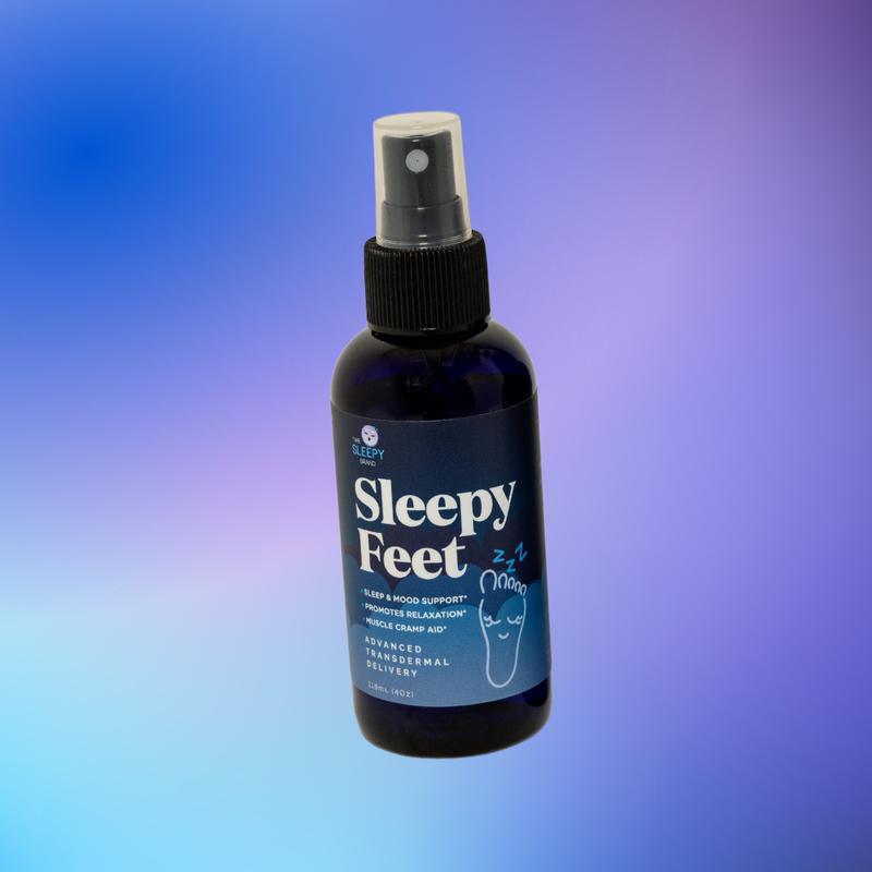 Sleepy Feet Magnesium Spray with Calming Ashwagandha, Lavender, & Valerian Root for Ultimate Relaxation [Advanced Skin Absorption]