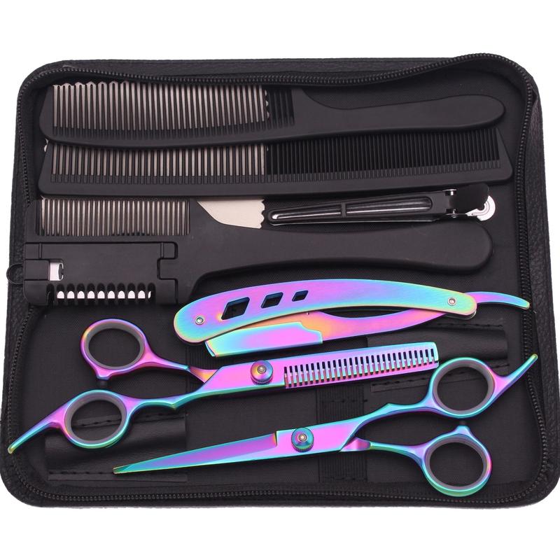 Hair Styling Tool Set, Hair Cutting Tool Set, Professional Hairdressing Scissors for Salon & Barber Shop, Hair Products, Heatless Styling Tools for Women & Men